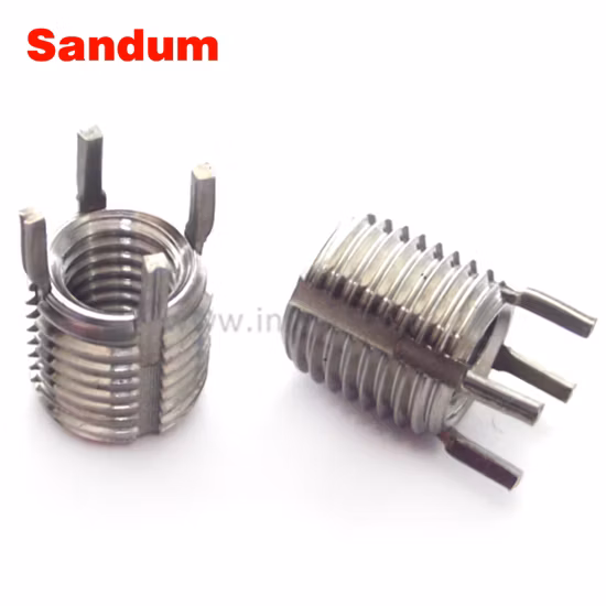 스레드 미터법 M8*1.25 M10*1.25가 있는 스테인레스 스틸 솔리드 유형 키 잠금 나사 스레드 삽입