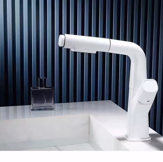 북미 스타일 새로운 디자인 패션 LED 온도 디지털 디스플레이 분지 싱크 탭 수도꼭지 믹서